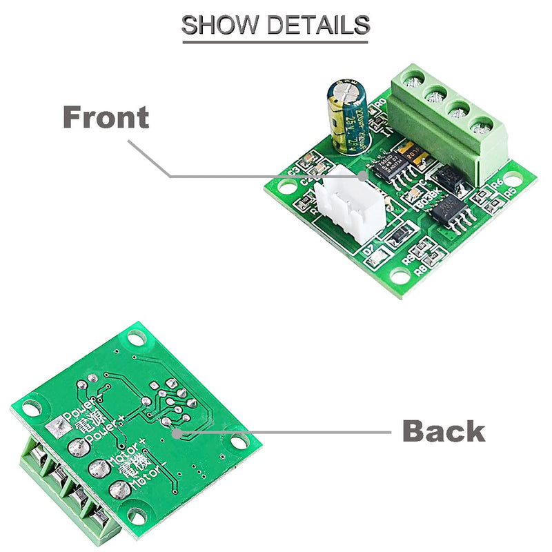 Youmile 4 pcs DC PWM Controller DC Motor Speed Controller module 1.8 V to 15 V 2A Rotary potentiometer Speed adjustment 1803BW B100K with screwdriver DC 1.8V~15V