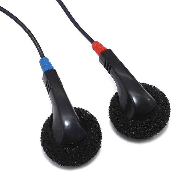 Avid Products JS-75 Earbuds/Earphones | Stereo Black Disposable Earbuds with 3.5mm Plug (25 Pack) 25 Pack