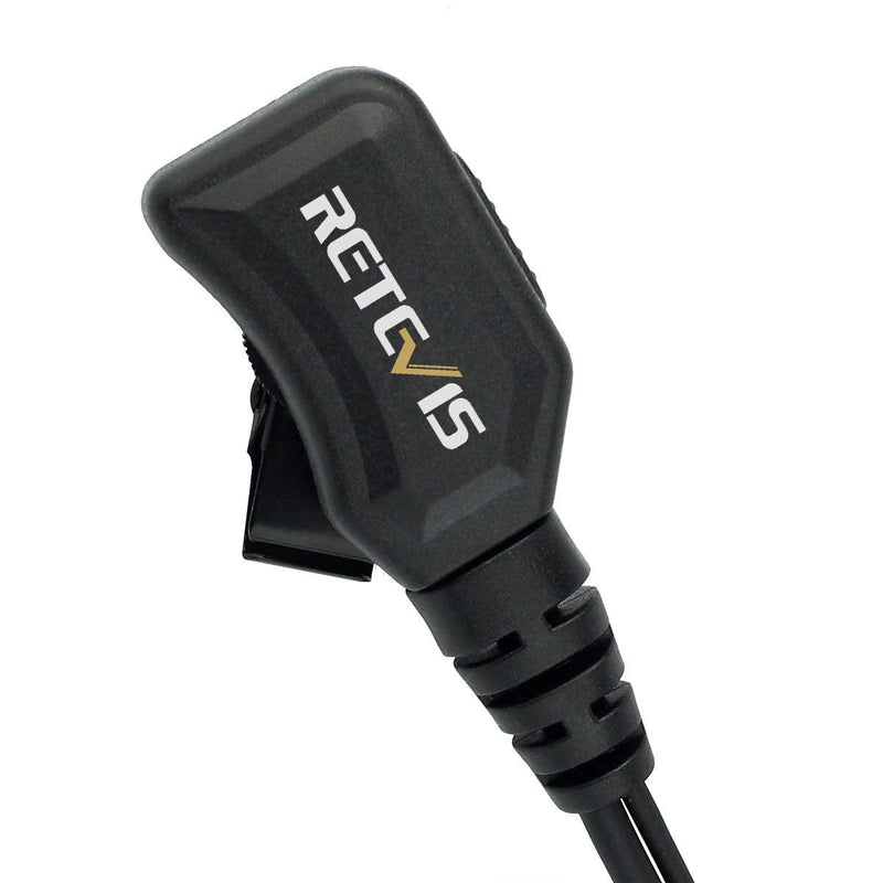 Retevis Walkie Talkie Earpiece with Mic G Shape 2 Pin Adjustable Volume Headset Compatible with Retevis H-777 RT22 RT21 Baofeng UV-5R 888S 2 Way Radio(10 Pack)