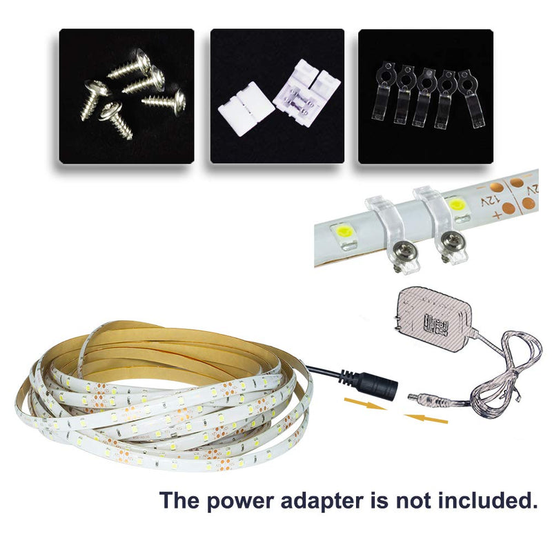 Water-resistance IP65, 12V Waterproof Flexible LED Strip Light, 16.4ft/5m Cuttable LED Light Strips, 300 Units 3528 LEDs Lighting String, LED Tape(Green) power adapter not included 1*16.4ft 3528 Green