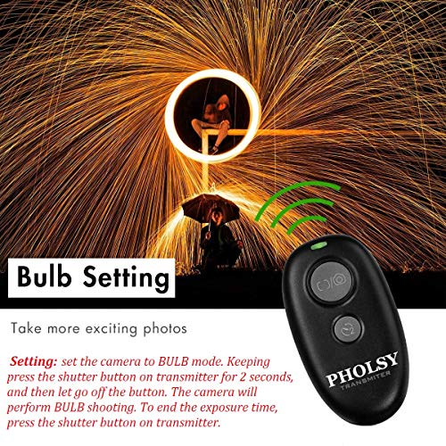 PHOLSY Wireless Release for Canon Olympus Fuji Camera Remote Control Compatible with Canon / Fuji / Olympus