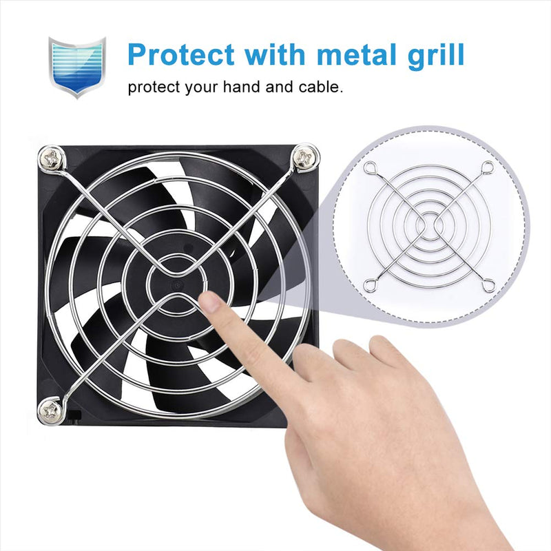 Wathai 80mm x 80mm x 25mm USB Fan 5V for Computer Laptop Router DVR Xbox Cooling 2 Packs