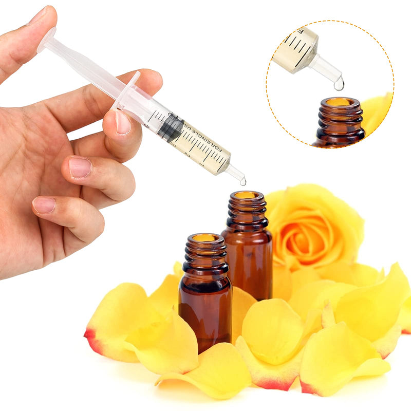 Syringe 5 ml, Pack of 8 Plastic Syringe, Plastic Syringe, Dosing Syringe, Reusable Liquid Syringe for Liquid Measurement and Dispensing, Animal Feeding, Plant Watering