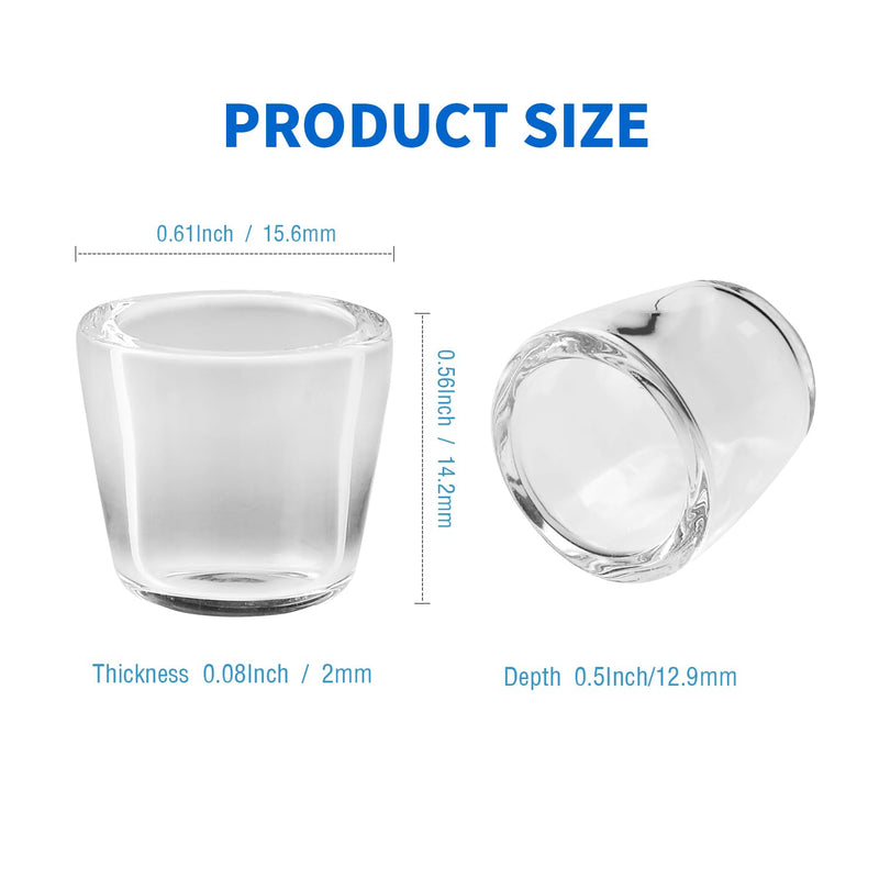 2 Packs Quartz Bowl Inserts for Peak Accessory, Enhanced Performance, Flat Bottom, Reused Glass Insert Bowl Accessories, Replacement Insert