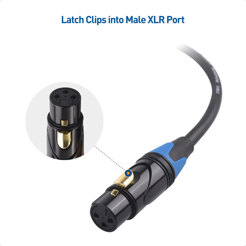 Cable Matters 3-Pack Color-Coded Premium Shielded XLR Cables - 6ft, Oxygen-Free Copper (OFC) XLR Microphone Cable Male to Female, Black 6 Feet