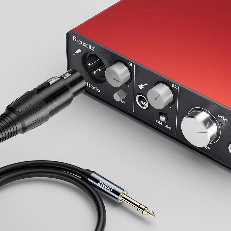XLR to 6.35mm (1/4 Inch) TRS Cable Female to Male (1/4 to XLR Cable, XLR to 1/4 Cable, XLR to TRS Cable) ﻿ (2, 3Feet) 2