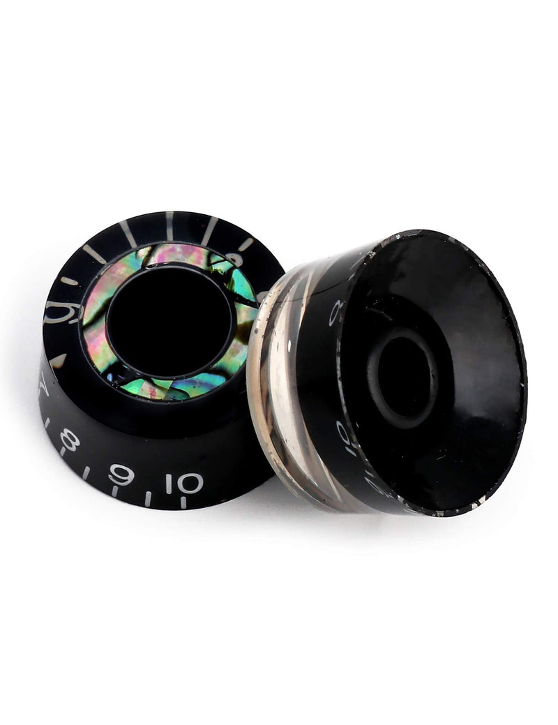 [AUSTRALIA] - Metallor Electric Guitar Top Hat Knobs Speed Volume Tone Control Knobs Compatible with Les Paul LP Style Electric Guitar Parts Replacement Set of 4Pcs. Abalone Circle 