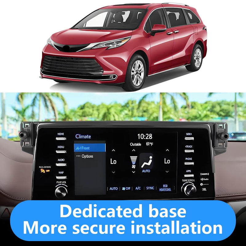 Car Phone Holder for Toyota Sienna 2021 2022 2023 2024 Auto Interior Accessories Best Cell Phones Mount Cellphone Mobile Cradle Charging Navigation GPS Bracket Screen Stand Vehicle Accessory for Toyota Sienna 2021-2024