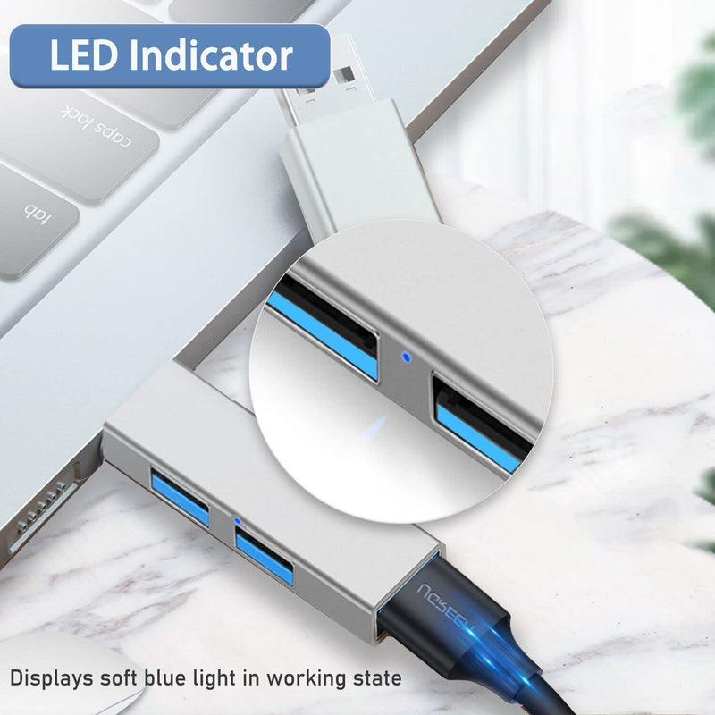 USB 3.0 Hub, VIENON Aluminium 3-Port USB Hub USB Splitter USB Expander for Laptop, Xbox, Flash Drive, HDD, Console, Printer, Camera,Keyborad, Mouse Expand 3 USB