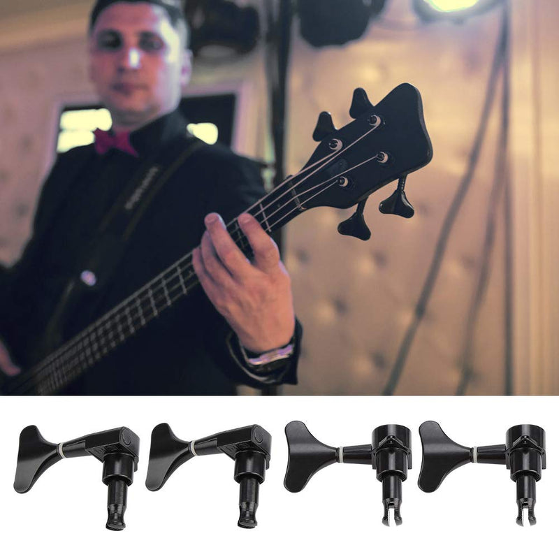 [AUSTRALIA] - VBESTLIFE 2L 2R Electric Bass Machine Heads, Sealed Tuner String Tuning Key Pegs for Electric Bass Black 