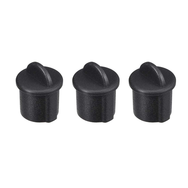 uxcell Silicone BNC Anti-Dust Stopper Cap Cover for Female Port Black 20pcs