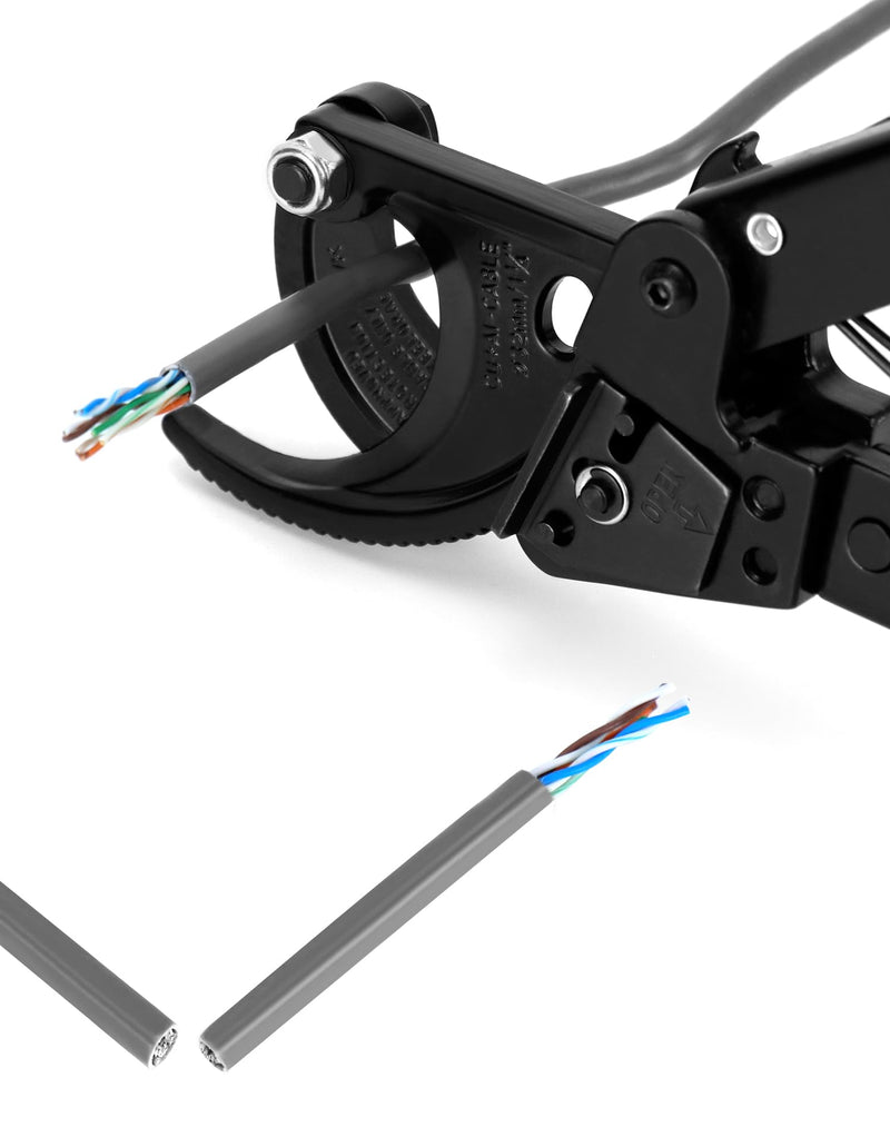 QWORK® Cable Cutter HS325A Heavy Duty Ratchet Cable Cutter for Aluminum Copper Cable up to 240mm²