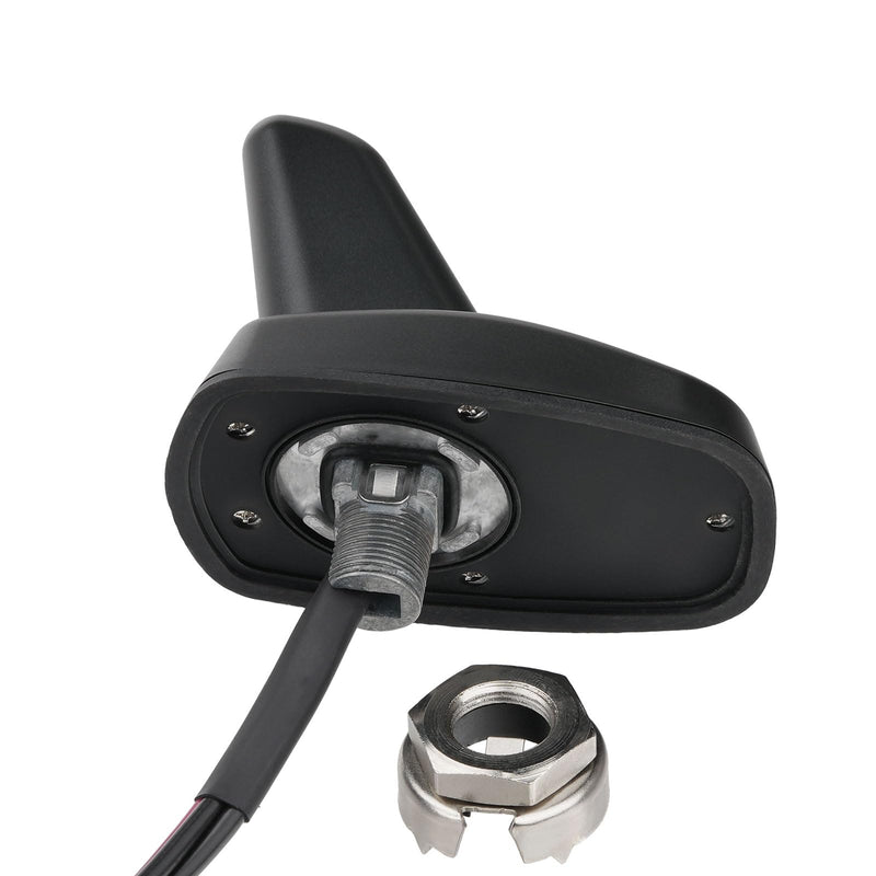 Bingfu Shark Fin Antenna FM AM Radio GPS BeiDou GNSS with 28dB LNA IP65 Waterproof 9-16V Wide Voltage for Car Truck RV Black