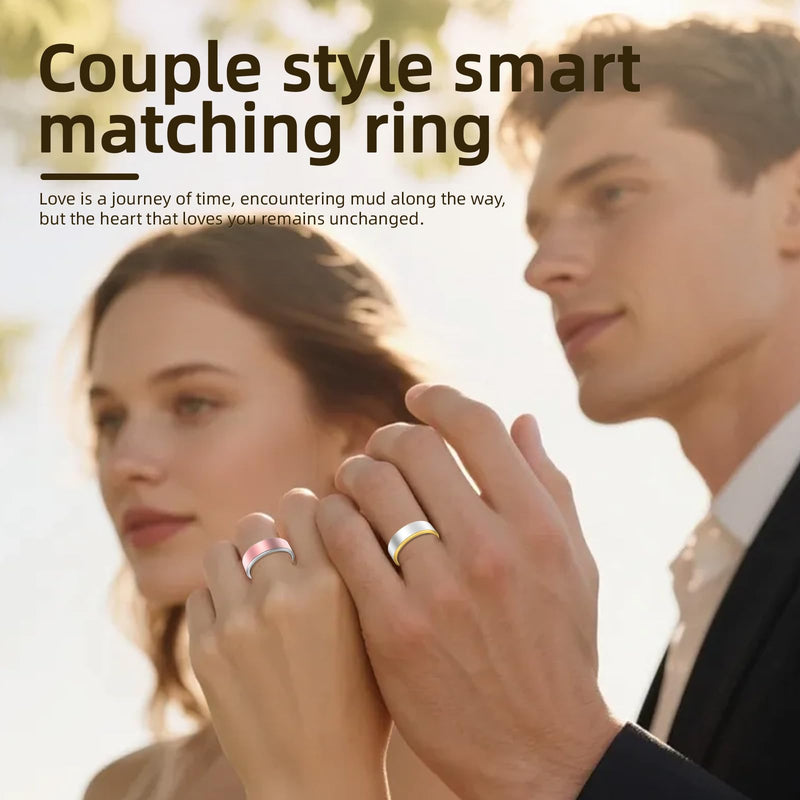 Smart Ring Long-Lasting Battery Chip Fitness Tracker Monitors Heart Rate Blood Oxygen Levels Records Sleep Step Count Waterproof Function Christmas/Valentine's Day Gift (Silver, 10) Silver