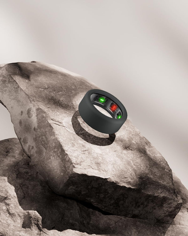 Silicone Ring Cover Compatible with Oura Ring Protector, Elastic Case for Oura Ring Gen 4/3 Working Out - Patent Protected (Black+Transparent, S for 678910) Black+Transparent