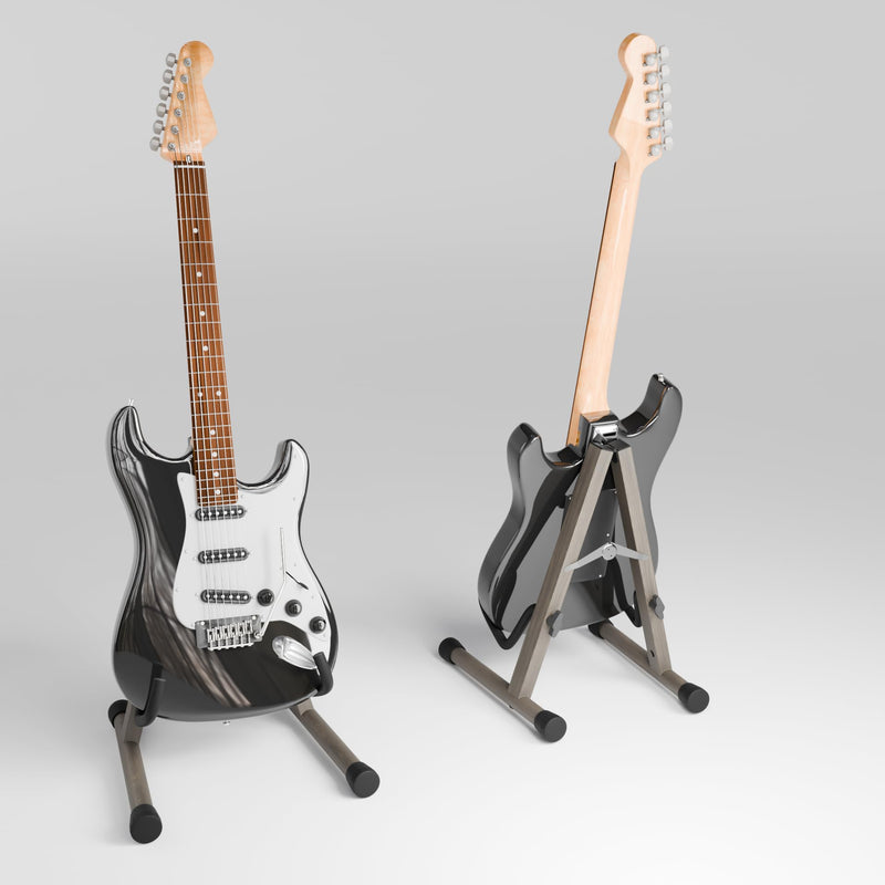 [AUSTRALIA] - Electric Guitar Stand, Bass Guitar Stand, A Frame Wooden Floor Stand for Bass, Electric Guitar with Soft foam and Non-slip Base Rubber, Electric Guitar Bass Stand for Studio, Living Room, Zebrawood Electric Guitar & Bass 