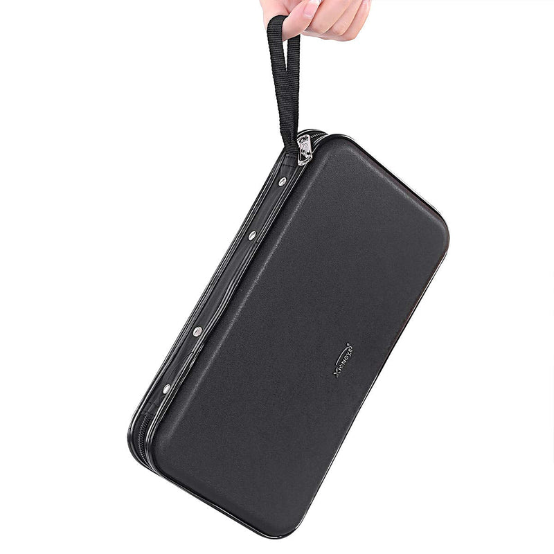 CD DVD Case, 72 Capacity Heavy Duty Wallet, DVD CD Case Holder for Car, Hard Shell Sturdy case, CD Disk Holder, DVD disc Binder, Booklet, Protective Blu-ray Wallet (72 Capacity,Black) Black