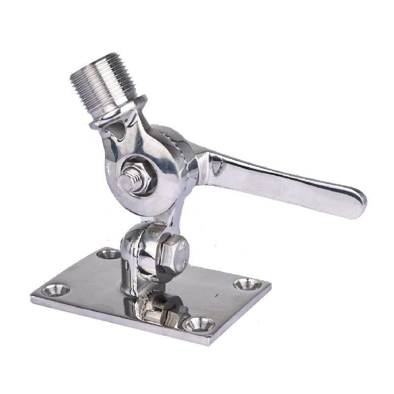 [AUSTRALIA] - NovelBee Marine VHF Antenna Mount,316 Stainless Steel Antenna Adjustable Base Bracket Holder for Boats 
