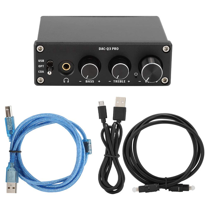 Digital to Analog Audio Converter, SPDIF TOSLINK Optical Fiber/Coaxial to Analog L/R RCA + 3.5mm Jack Stereo Adapter DAC Decoder for PS3, for PS4 for Blu-ray Player HDTV DVD Headphone(Black) Black