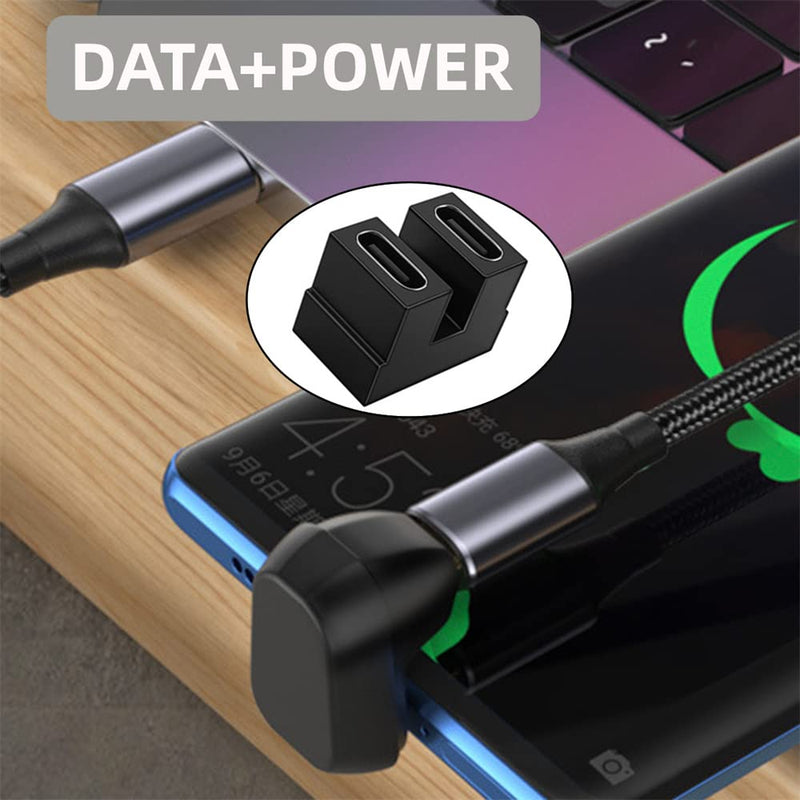 NFHK 40Gbps USB4 Type C Female to Female Coupler Extender Power Data Video Adapter for NS Switch & Phone & Laptop