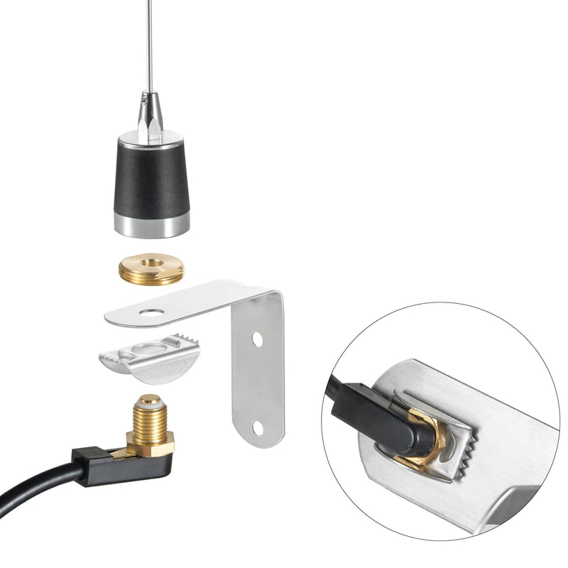 [AUSTRALIA] - 2 Meter & 70cm UHF VHF Dual Band 144/430MHz NMO Mount Antenna with 16.5 FT UHF PL259 Male Plug Kit for Trunk Vehicle Car Transceiver Two Way Radio, Eifagur NMO Antenna Kit 