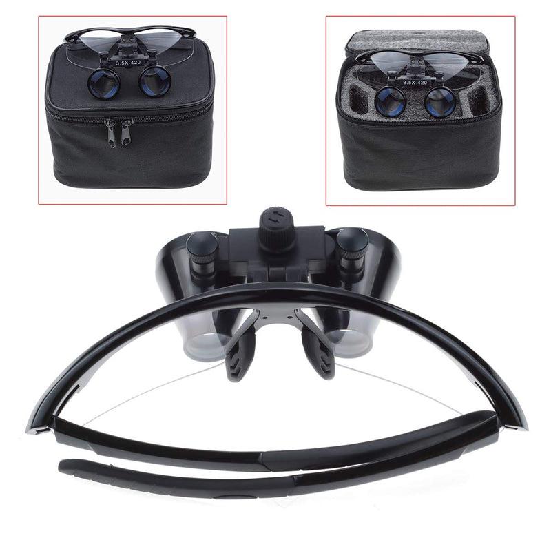 MIke Dental 2 5X 420mm Surgical Binoculars Magnifying Glass (Black)
