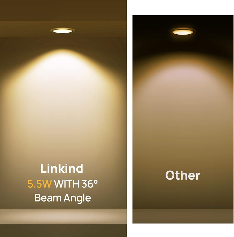 [AUSTRALIA] - Linkind Dimmable GU5.3 LED Bulb 5.5 W, Equivalent to 50 Watt, 2700 K Warm White 12 Volt AC/DC MR16 LED Reflector GU5.3 Spotlight, 36° Beam Angle 465 Lm LED Light Bulb MR16 Bulb, Pack of 5 Warm White Dimmable 