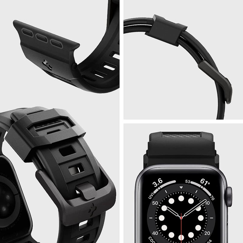 Spigen Rugged Armor Case and Rugged Band Designed for Apple Watch 45/44mm Series 11/9/8/SE3/SE2/7/6/SE/5/4