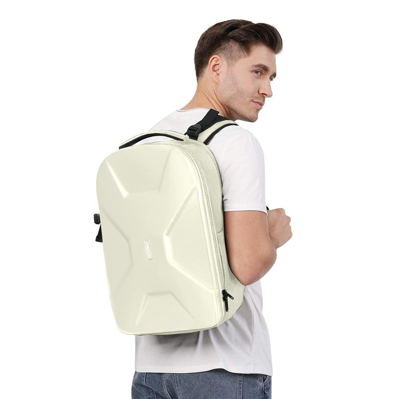 MOSISO Camera Backpack, DSLR/SLR/Mirrorless Photography Camera Bag | 15-16 inch Waterproof Hardshell Case with Tripod Holder&Laptop Compartment Compatible with Canon/Nikon/Sony, Beige