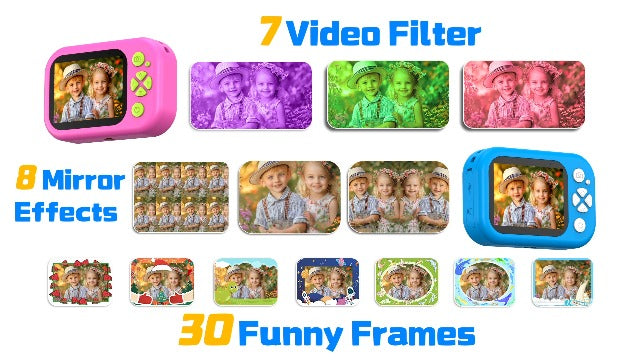 Waterproof Kids Camera, Underwater Camera for Kids 1080P Digital Video Camcorder with 2.4” Display, 32GB TF Card, Emergency LED Flash, Diving Swimming Beach Pool Toys for 3-12 Years Old Boys, Blue