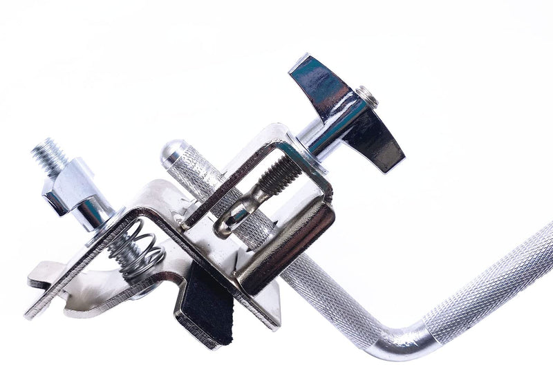 Bass Drum Cowbell Mount Holder Cowbell Clamp with 5" L- Arm Percussion Accessories For Bass Drum Hoop Installation