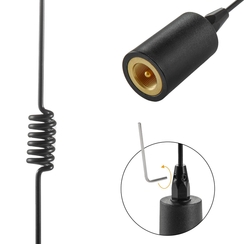 Long Range VHF Marine Radio Antenna 156-163MHz Antenna PL259 Connector with 16.5 Feet Low Loss Coaxial Cable for Midland Uniden Cobra Icom Yaesu Vertex Standard Marine Radio, Eifagur Spring Antenna