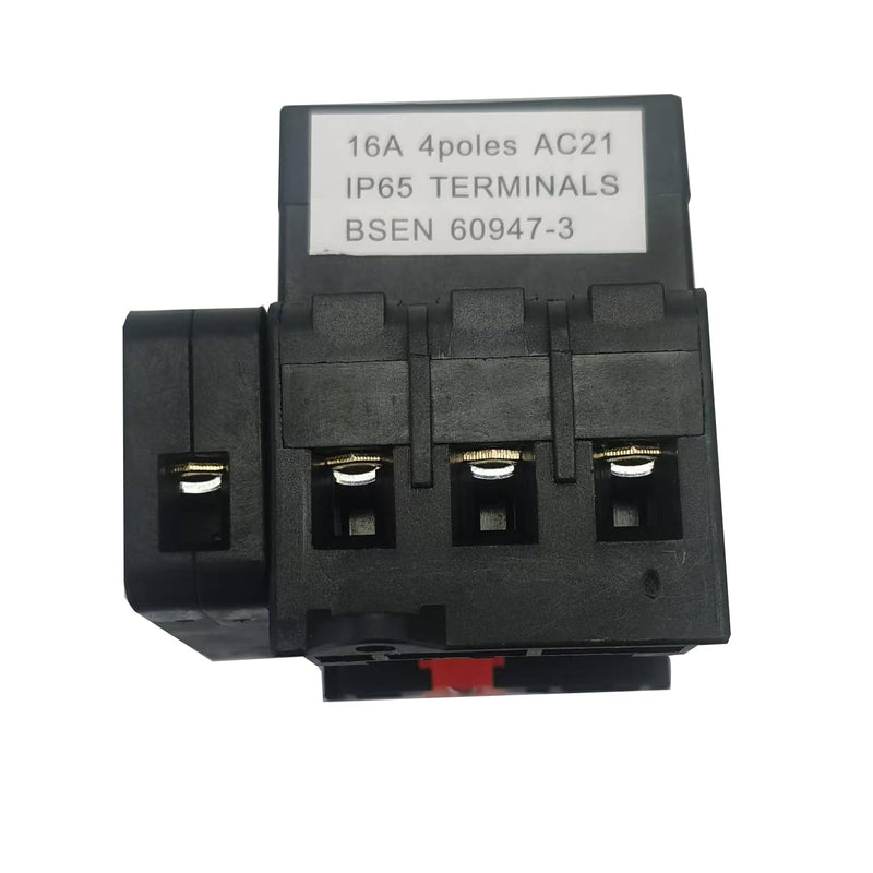 YJYUIU YJUIS416 Main Switch Circuit Breaker 4 Pin 16A Rotary Switch IP65 Waterproof Housing