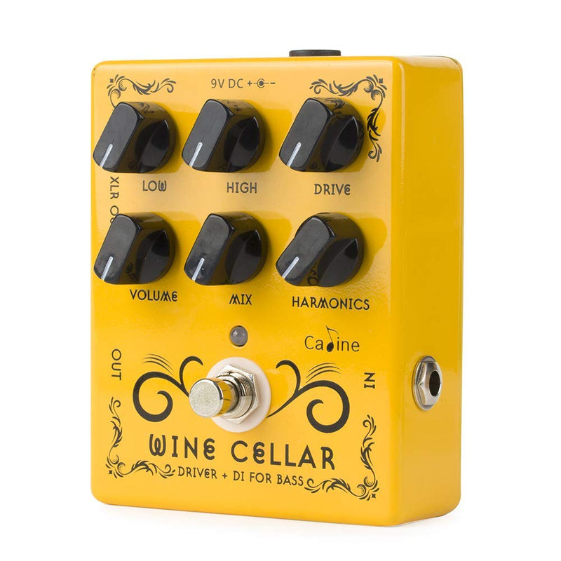 [AUSTRALIA] - Caline CP-60 Wine Cellar Driver Guitar Effects Pedals Classic Tube Bass Amp Guitar Yellow Pedal 