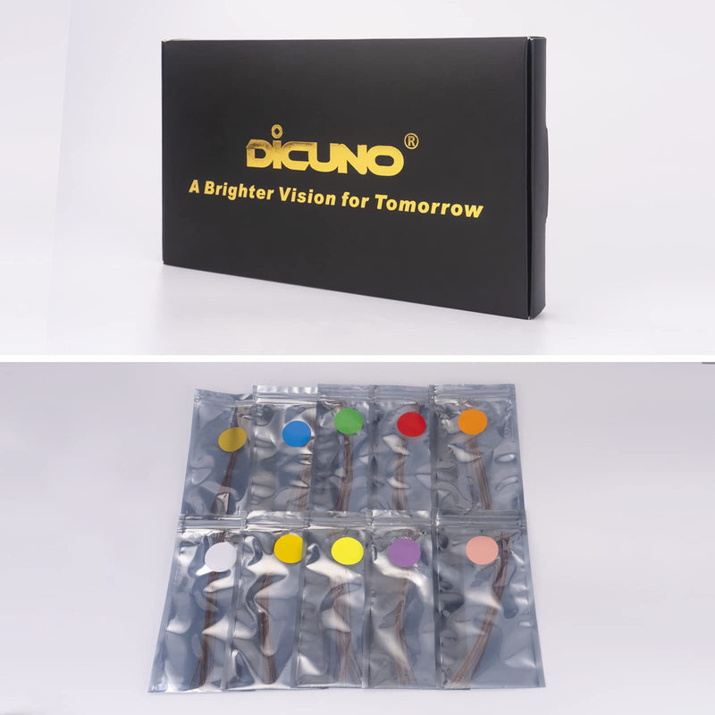 DiCUNO 20pcs. Pre-wired Micro LED Diodes 16 cm, 0805 SMD Soldered Mini LED Light Emitting Diode with Protective Case Made of Adhesives for Modeling, Lighting Project, Handmade, UV 20