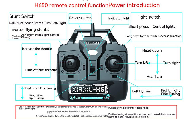 [AUSTRALIA] - 6CH 2.4GHz R/C Transmitter for H650 R/C Airplanes 
