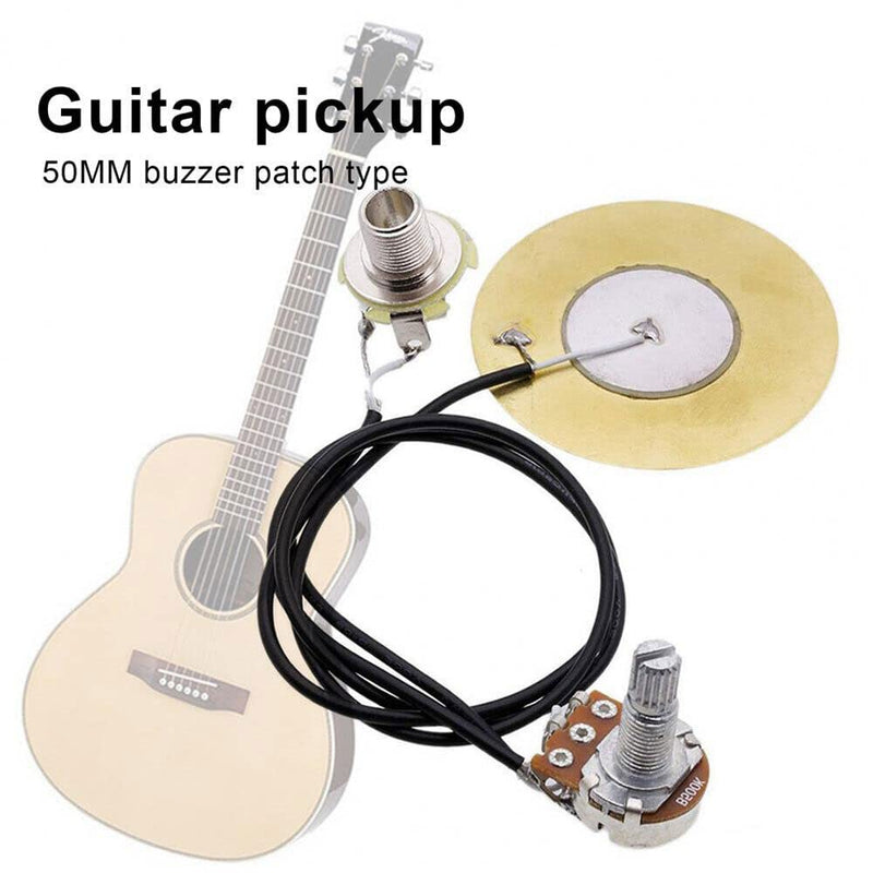 4PACKS 50MM Guitar Pickup Piezo Transducer Prewired Amplifier With 6.35MM Output
