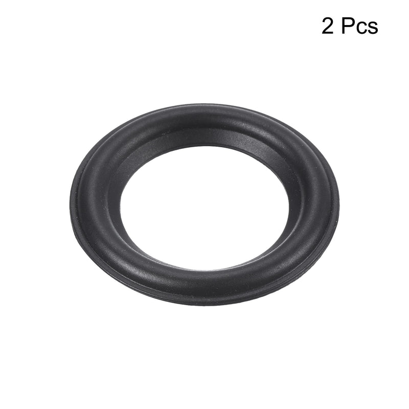 MECCANIXITY Rubber Speaker Foam Edge Surround Rings 2.25 Inch 33mm x 53mm Perforated Subwoofer Rings Replacement Parts for Speaker Repair or DIY Black 2 Pcs