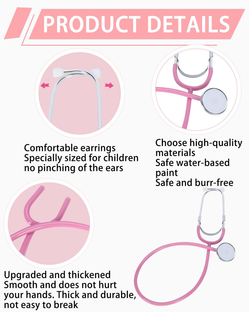 TPZORJX 1 x Toy Stethoscope, Metal Stethoscope, Children, Stethoscope, Children's Stethoscope, Analogue Stethoscope, Metal Stethoscope, Children's Toy Stethoscope, Functional Stethoscope Toy