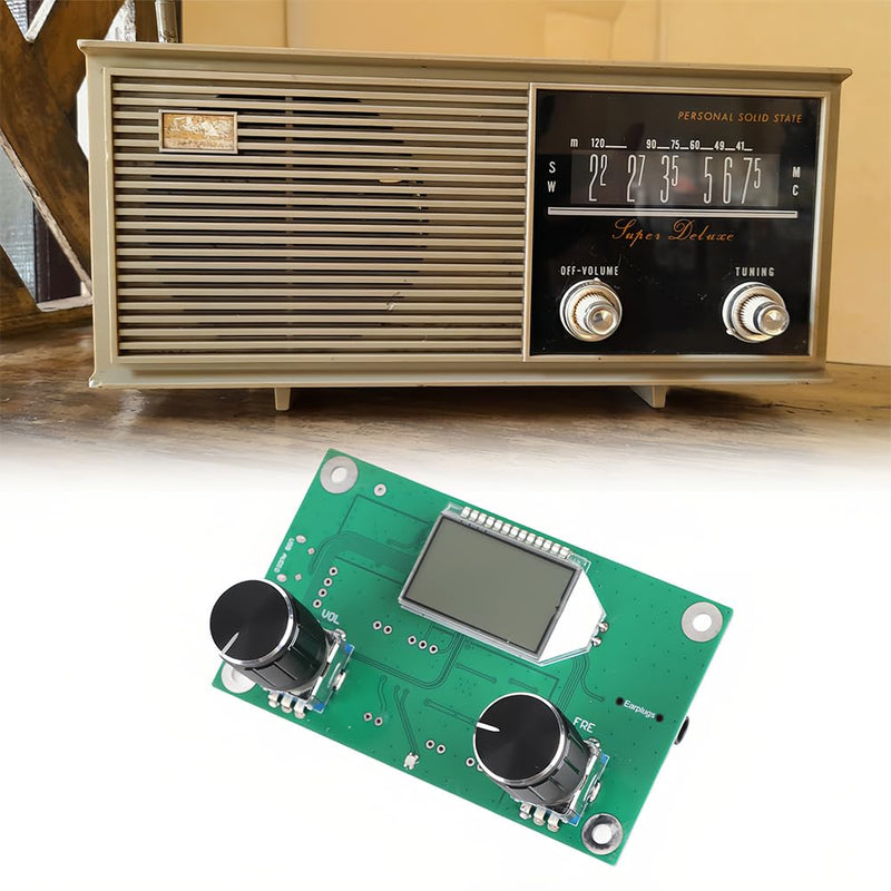 [AUSTRALIA] - Tiiyee Digital FM Receiver Module, Radio Receiver Module DC 3V to 5V Stereo Adjustable Frequency Modulation Wireless for Receive DSP PLL 76MHz to 108MHz Support Serial Port Control DIY LCD Display 