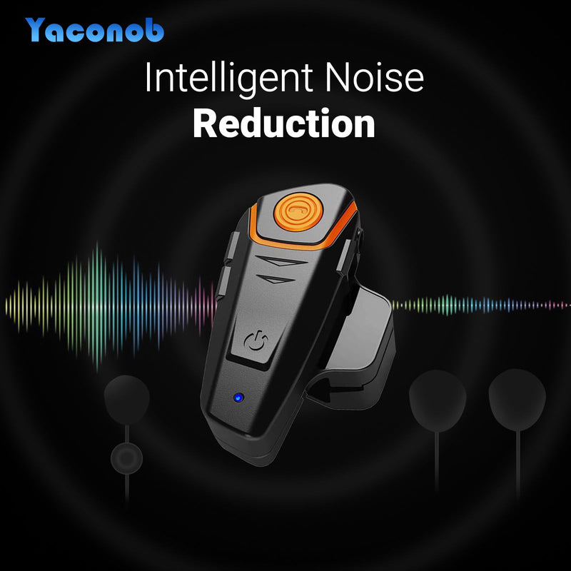 Helmet Bluetooth Headset Bt-S2ns, 1000m Helmet Communication System, Connect Up to 3 People 2 People Talk At The Same Time（1pack） 1 Pack