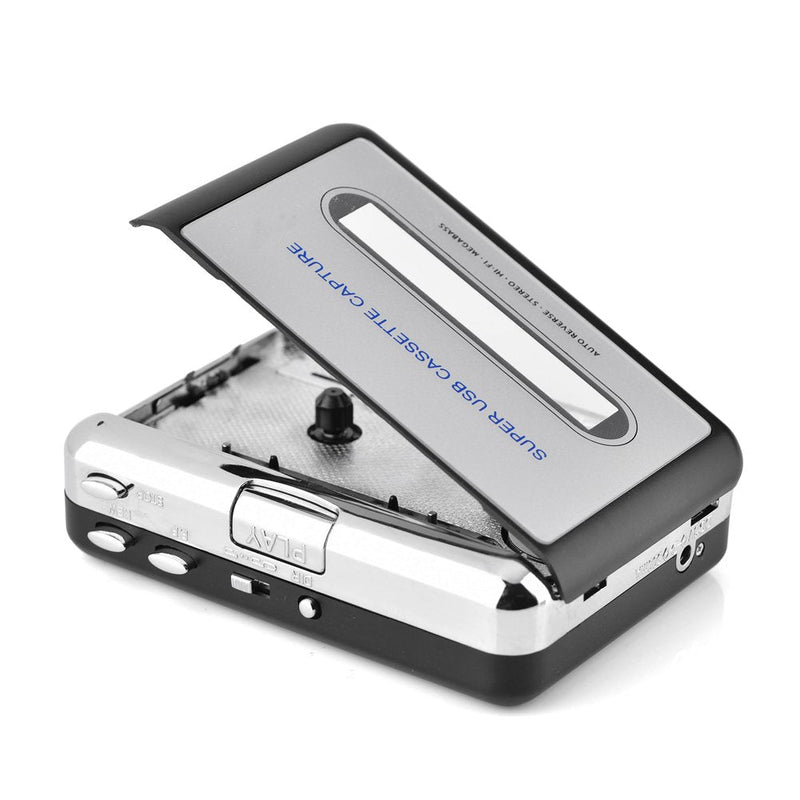 [AUSTRALIA] - Portable Cassette to MP3 Converter with Headphones Transfer USB Cassette Tape to PC MP3 CD Switcher Converter Capture Audio Music Player 