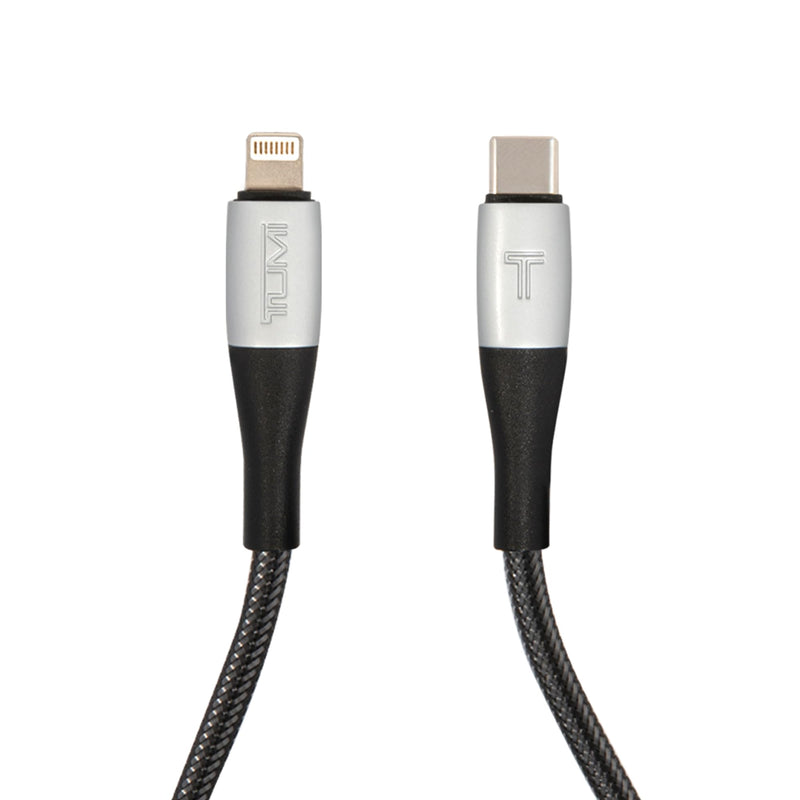 TUMI - USB-C Lightning Cable - 5 Foot Phone Charger - for iPhone, iPod, iPad & AirPods - Reinforced Knit Fast Charger - USB-C Charger Cord with Lightning Connector