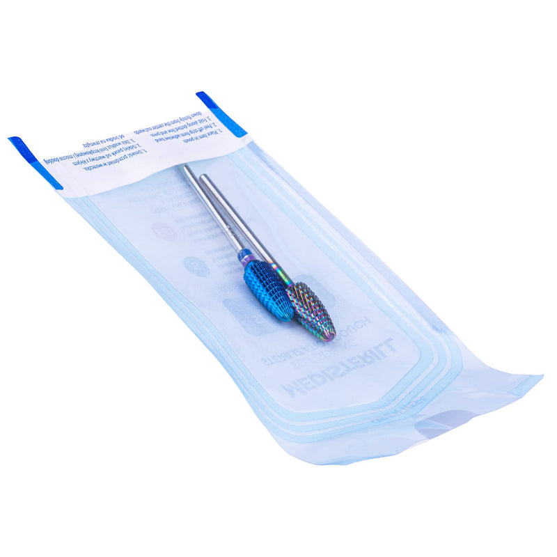 Pack of 200 Self-Sealing Sterilisation Bags, PVC Dental Sterilisation Bags, Self-Sealing Bag, Autoclave Steriliser Bag for Cleaning Tools (5.7 x 13 cm) 57x130