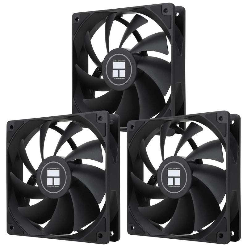 Thermalright TL-C12C CPU Fan 120 mm Case Cooler, 4-Pin PWM Quiet Computer Cooling with S-FDB Bearing Included, up to 1550RPM PC Cooling (3 Quantities) TL-C12C X3