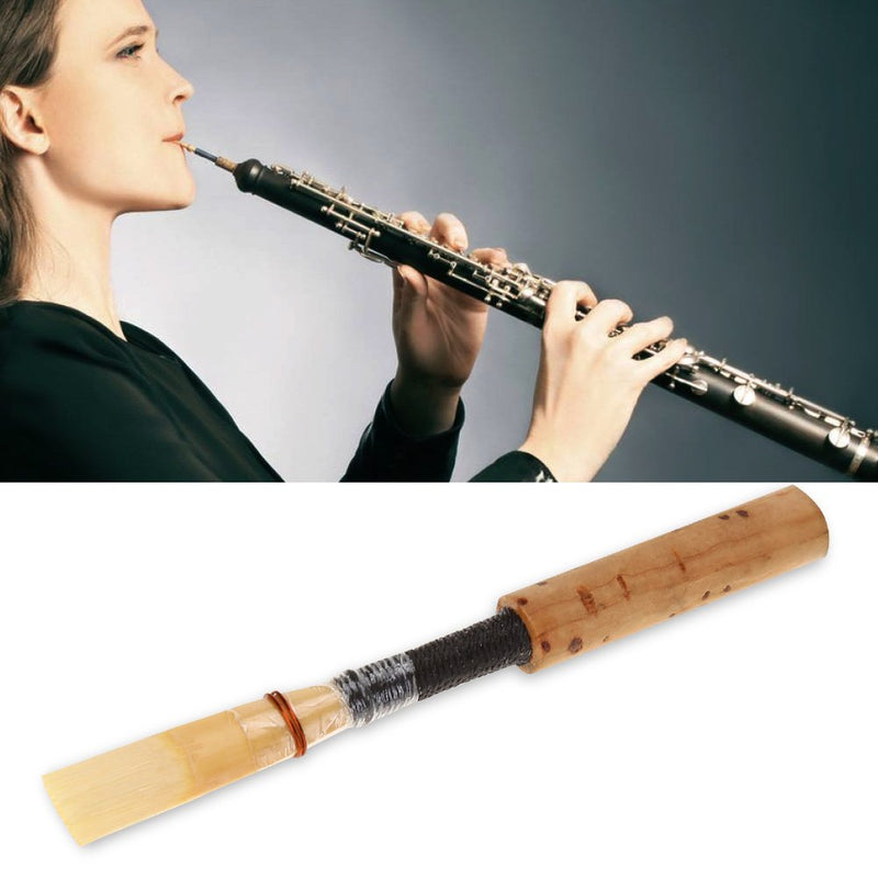 Oboe Reeds Cork Reed,Strength Medium Soft Hand made Oboe Reed with Plastic Case/Tube for Beginners Oboe Accessories (5Pc)