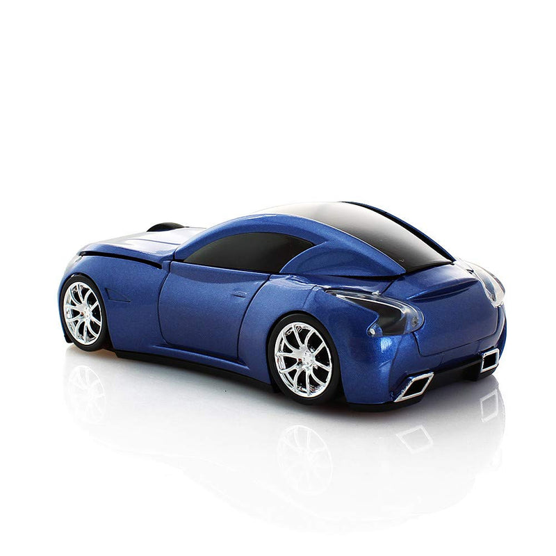 Aikchi Wireless Sports Car Mouse, Wireless Desktop Laptop Computer Mouse 2.4GHz Optical Mice for YFND (Blue) Blue