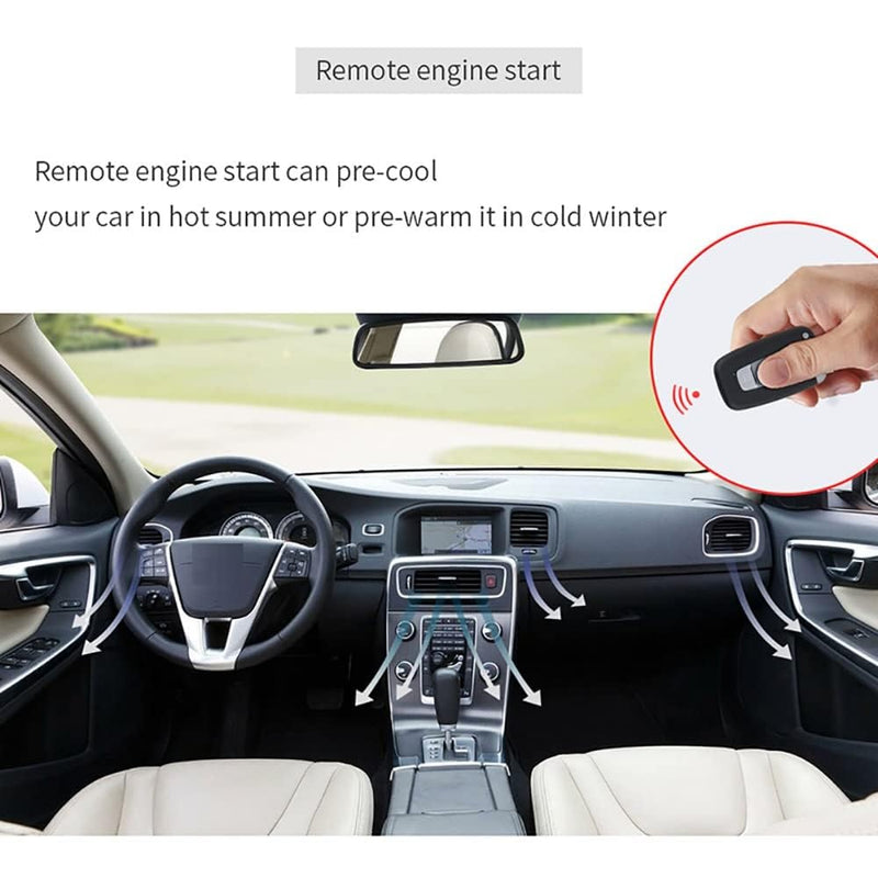 Car Keyless Entry System PKE Mode Remote Control Intelligent Alarm System Central Locking Engine Start and Stop Button Universal for 12V Cars