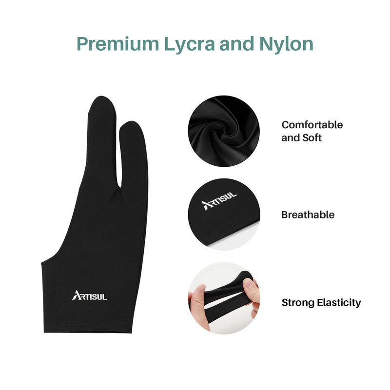 Artisul Drawing Glove G05 Artist Glove for Drawing Tablet Digital Art Glove for Right Handed and Left Handed Free Size Drawing Tablet Glove