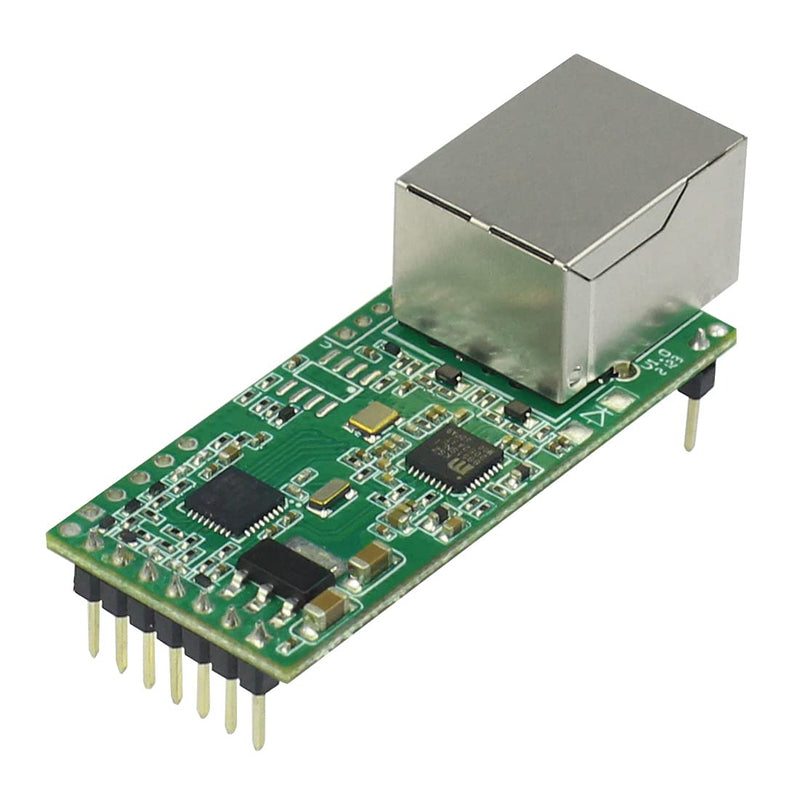 PUSR USR-TCP232-T2 Tiny Serial Ethernet Converter Module Serial UART TTL to Ethernet TCPIP Module Support DHCP and DNS (1Piece) 1Piece